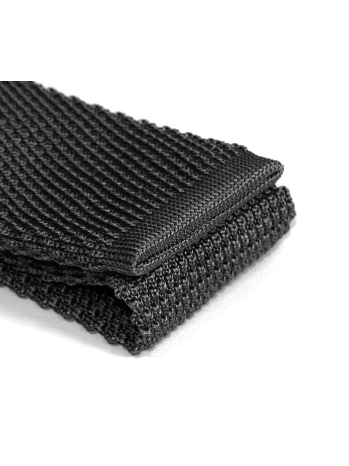 Cravate tricot gris anthracite - Monza