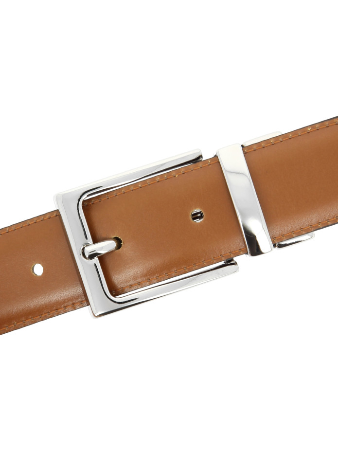 Ceinture réversible camel et marron - James