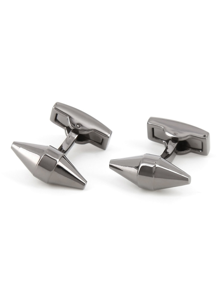 Boutons de manchette conique gunmetal - Maringa
