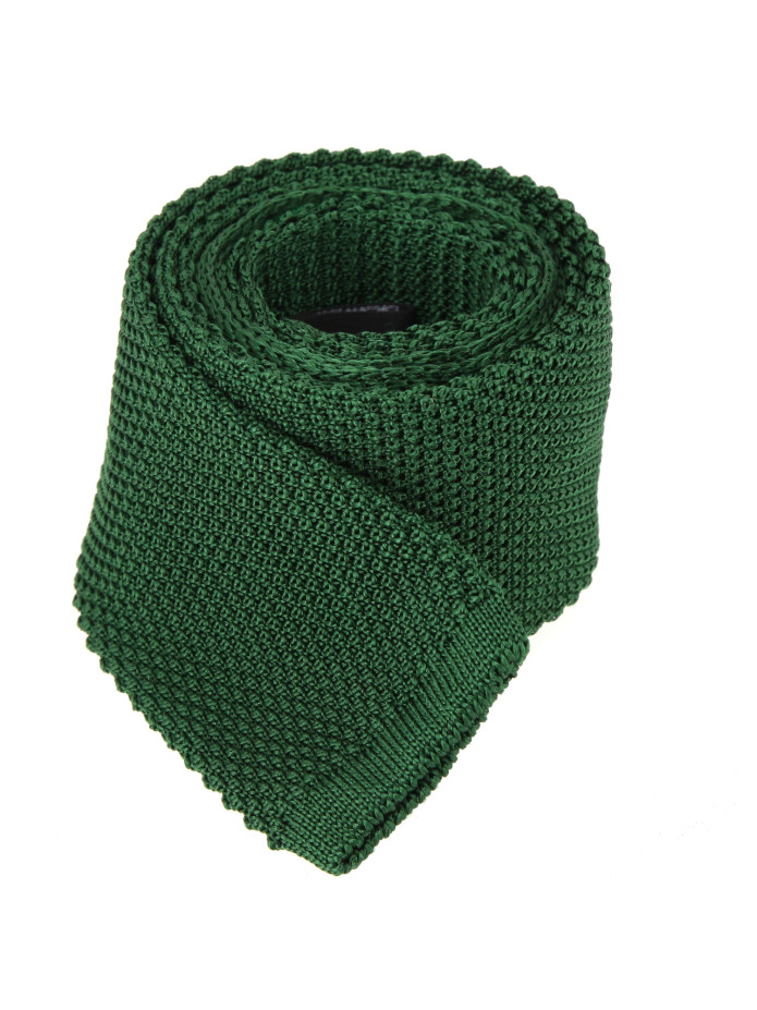 Cravate tricot vert foncé The Nines