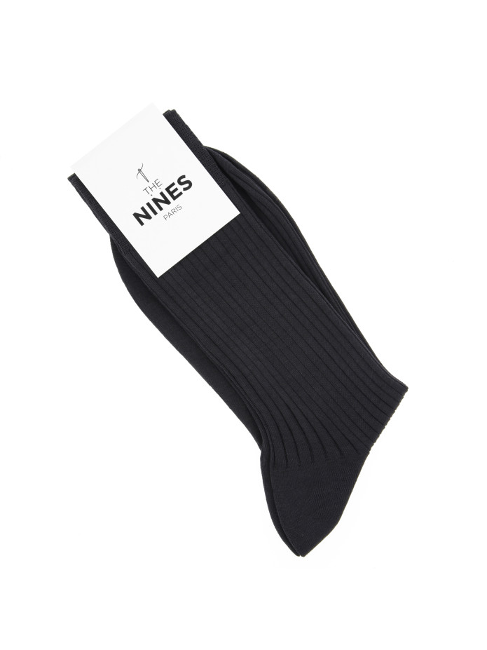 Chaussettes fil d'écosse gris anthracite