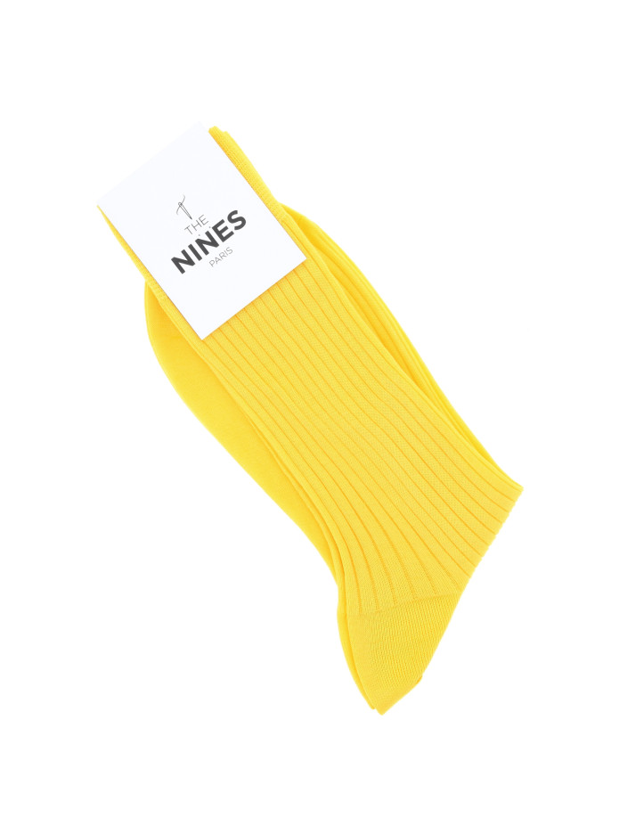 Chaussettes fil d'Écosse jaune