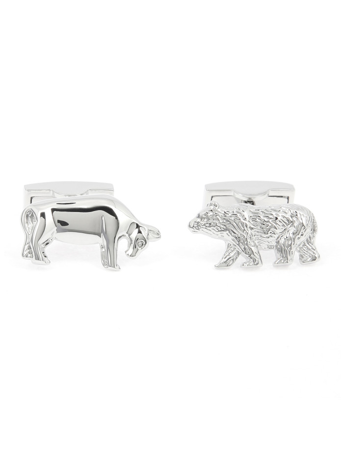 Boutons de manchette taureau et ours - Broad Street