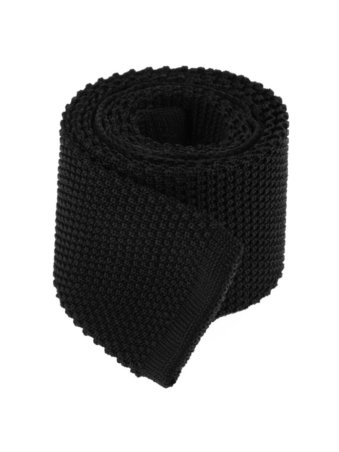 Cravate tricot noir - Monza