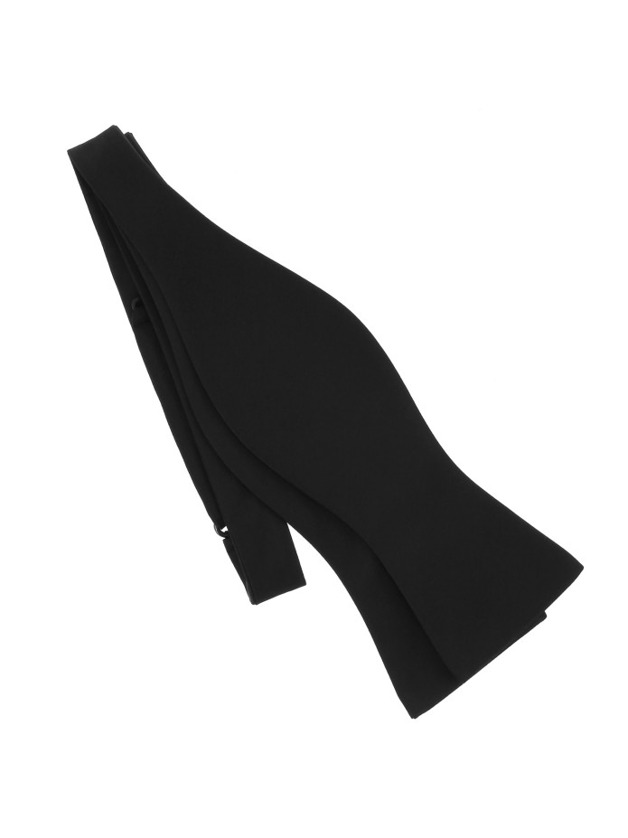 Noeud papillon en satin noir à nouer - Monte Carlo