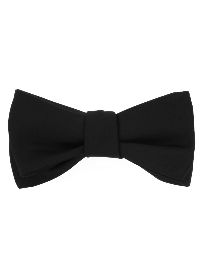 Noeud papillon en satin noir à nouer - Monte Carlo