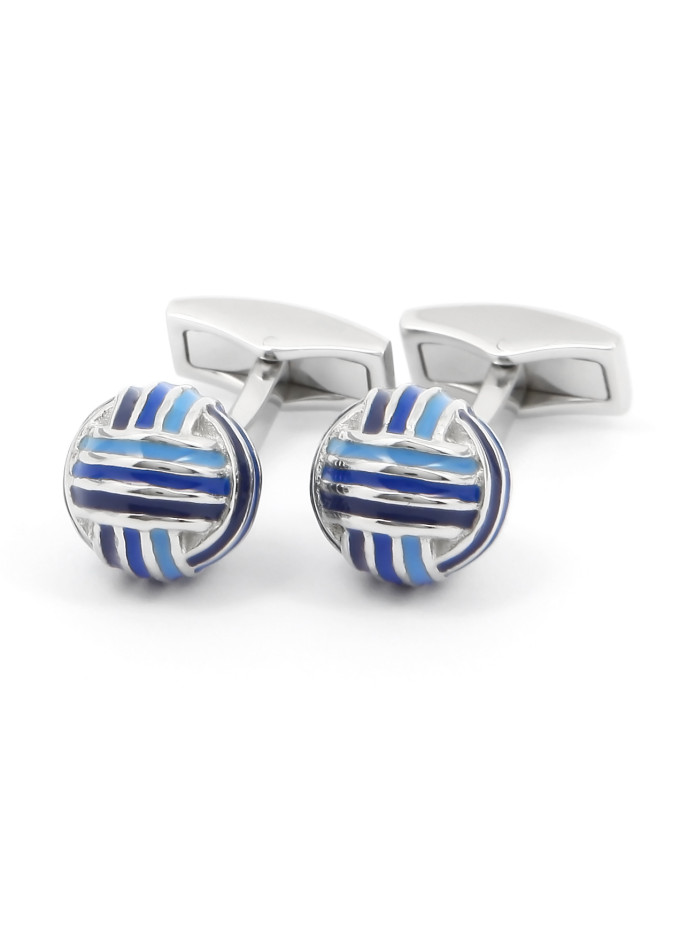Boutons de manchette boules nuances de bleus - Cambon