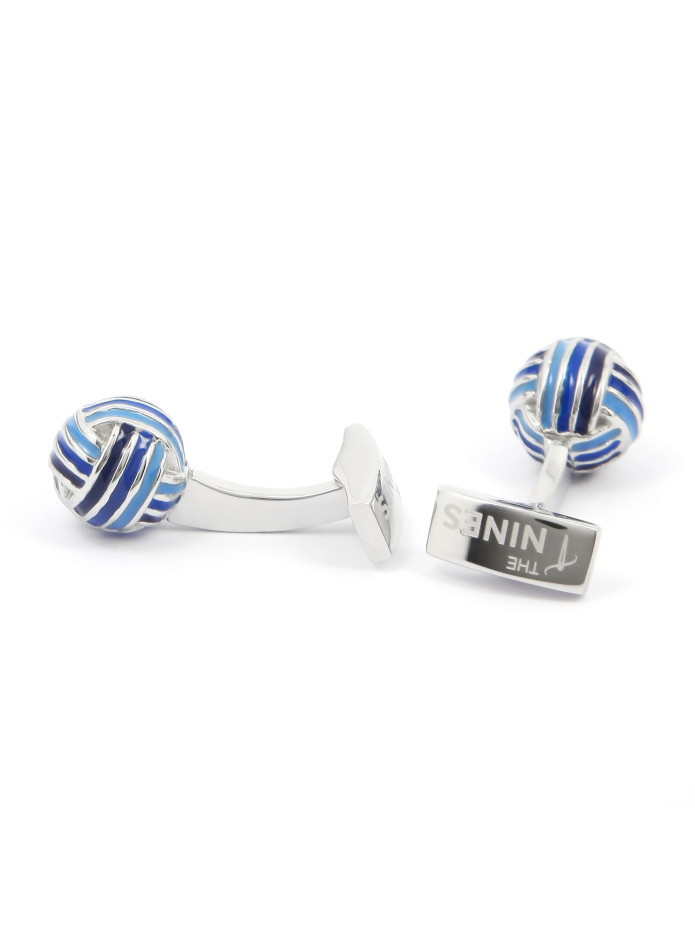 Boutons de manchette boules nuances de bleus - Cambon
