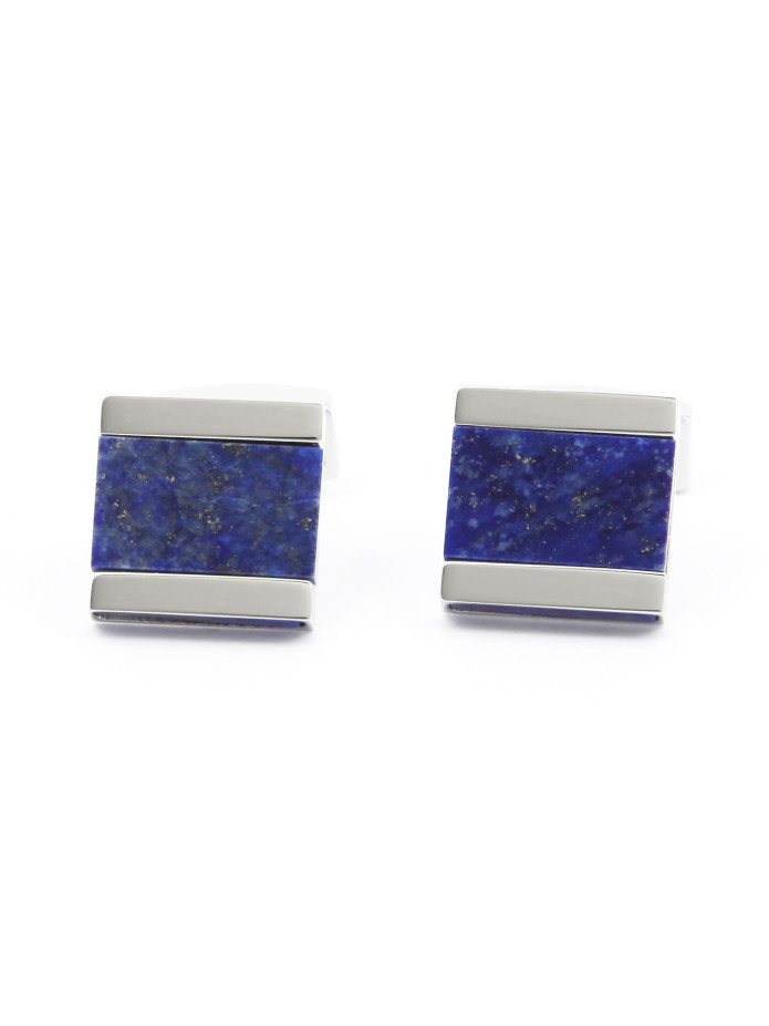 Boutons de manchette carrés en lapis lazuli - Minkebe