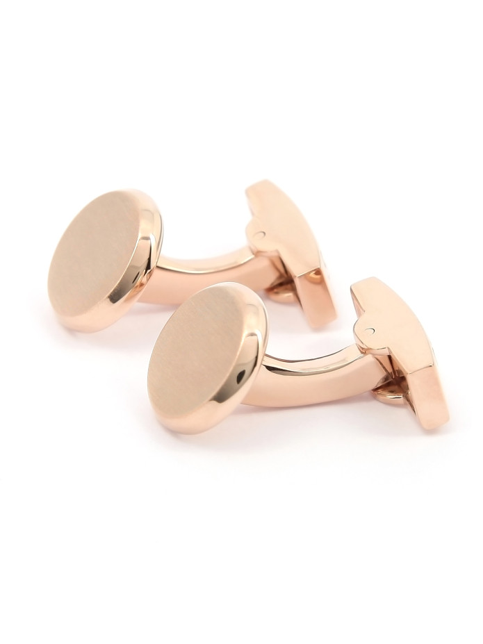 Boutons de manchette or rose brossé - Montevidéo