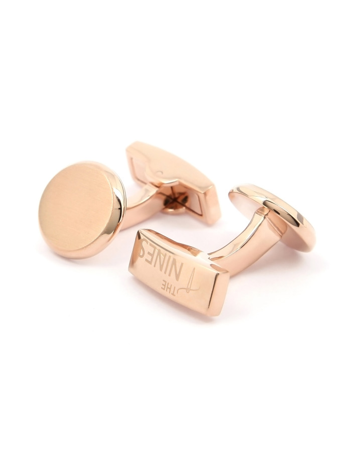 Boutons de manchette or rose brossé - Montevidéo