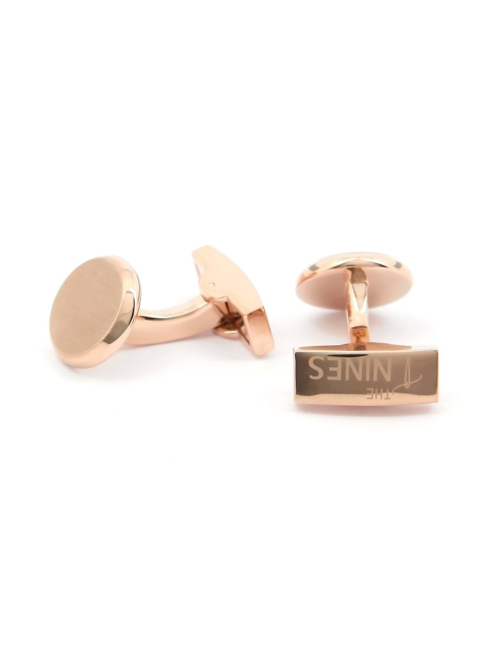 Boutons de manchette or rose brossé - Montevidéo