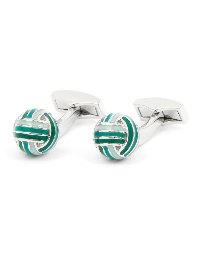 Boutons de manchette boules nuances de vert - Cambon