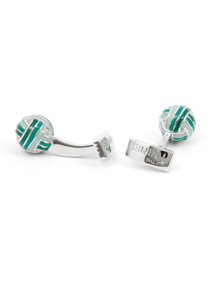Boutons de manchette boules nuances de vert - Cambon