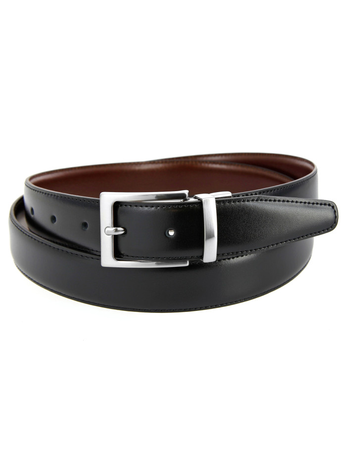 Ceinture réversible noir et marron - James