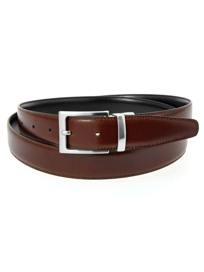 Ceinture réversible noir et marron - James