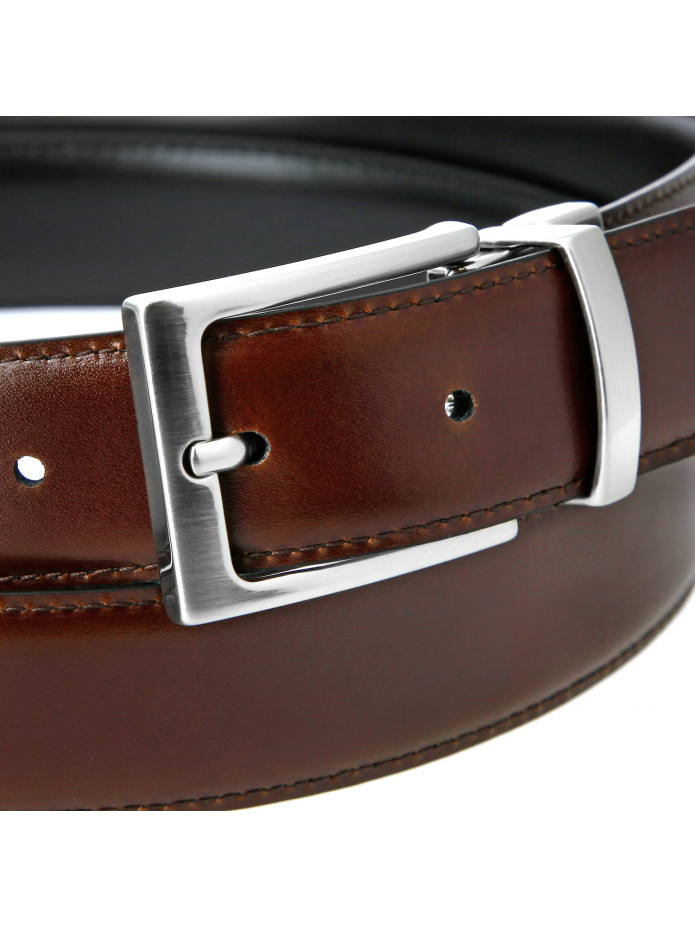 Ceinture réversible noir et marron - James