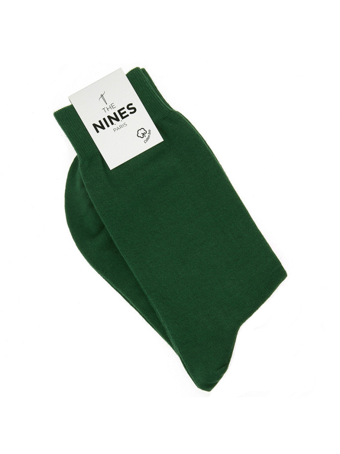 Chaussettes coton bio vert anglais