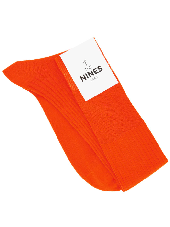 Mi-bas fil d'Écosse orange vitamine