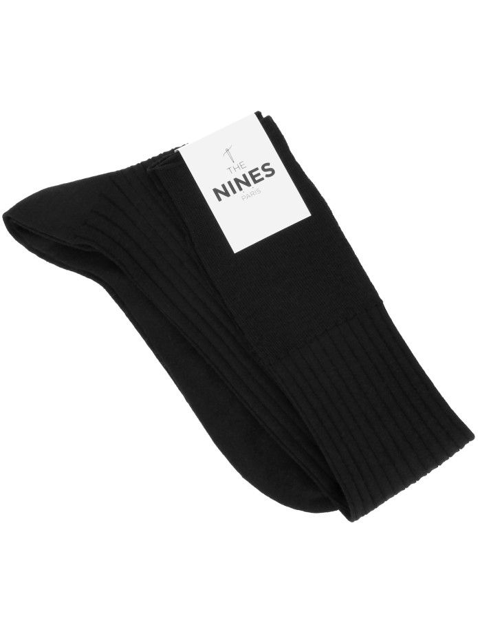 Mi-bas laine vierge noir