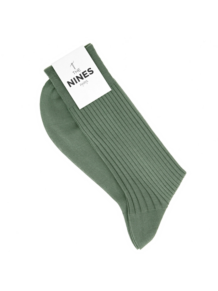 Chaussettes fil d'Écosse vert sauge