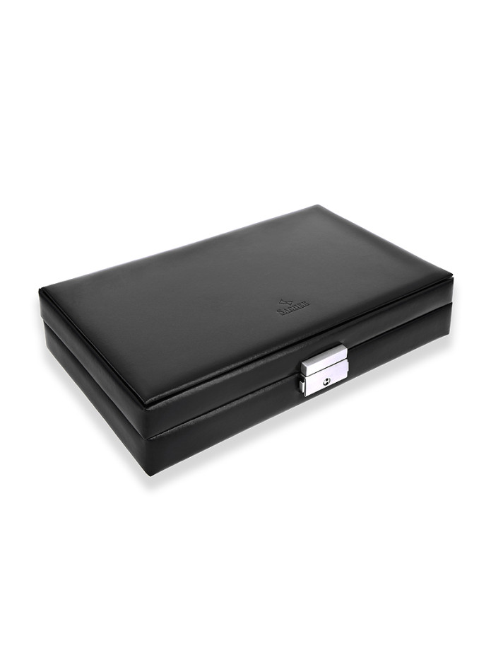 Coffret boutons de manchette en simili cuir