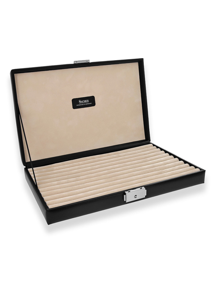 Coffret boutons de manchette en cuir grand format