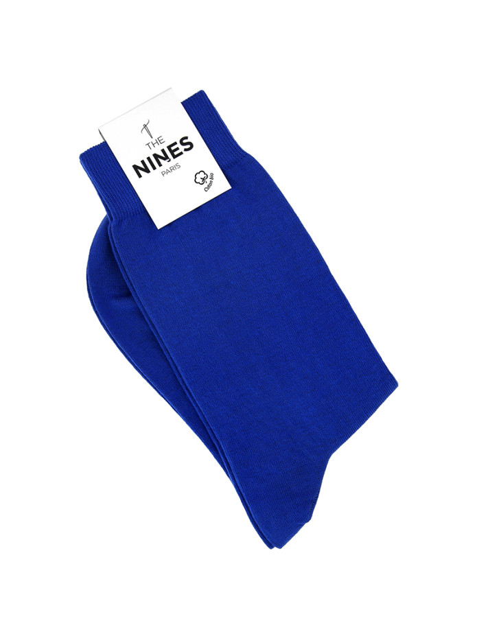 Chaussettes coton doux bleu électrique