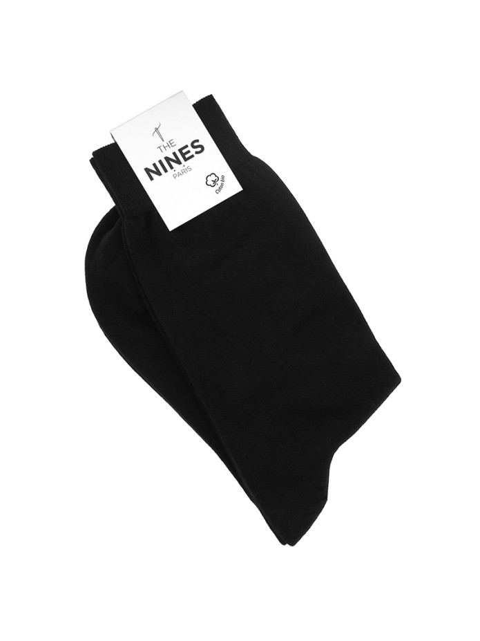 Chaussettes coton bio noir
