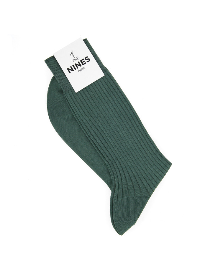 Chaussettes fil d'Écosse vert thym