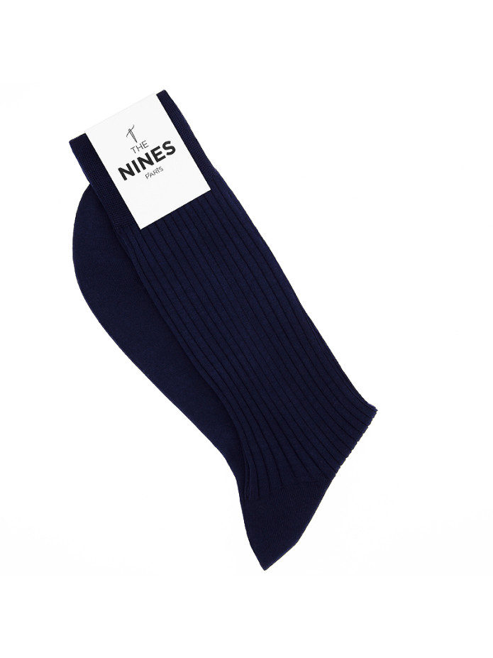 Chaussettes fil d'Écosse bleu nuit