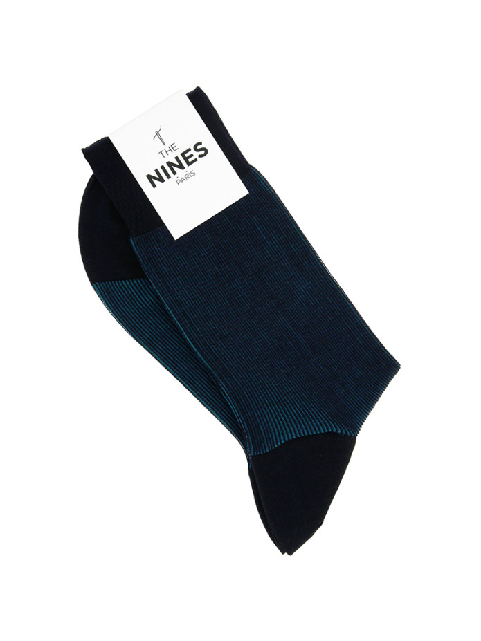 Chaussettes fil d'Écosse striées vert