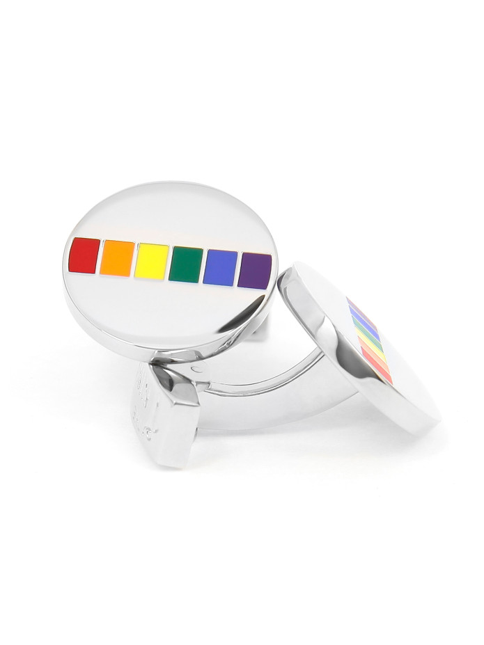 Boutons de manchette rainbow pride