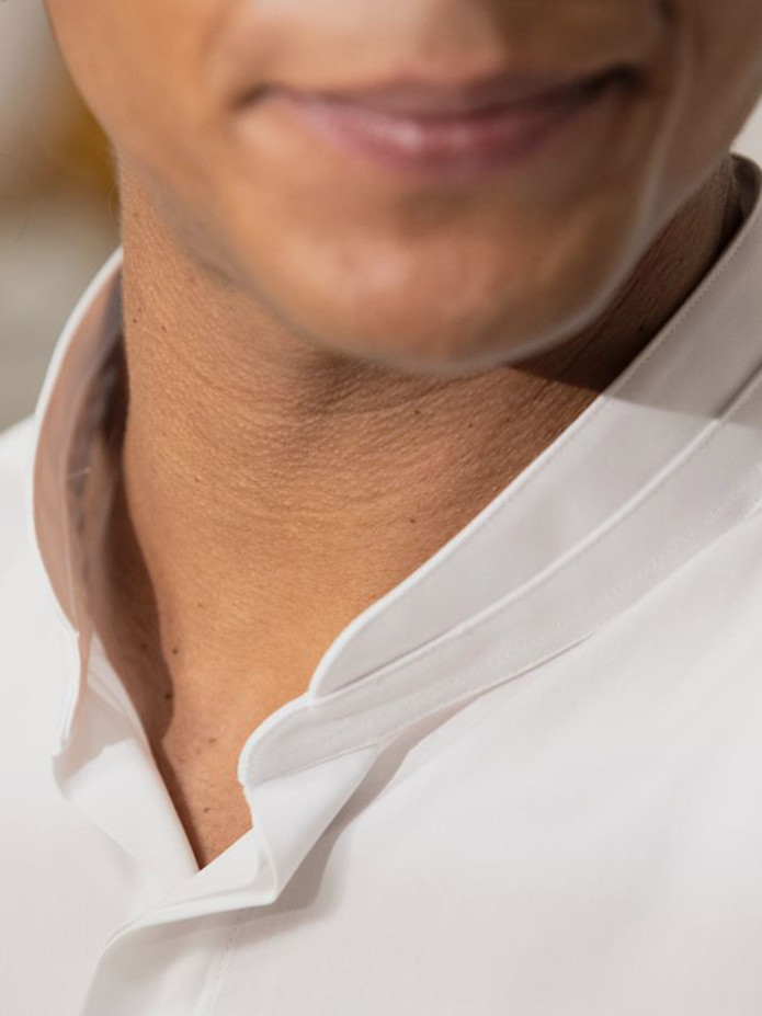 Chemise blanche col mao