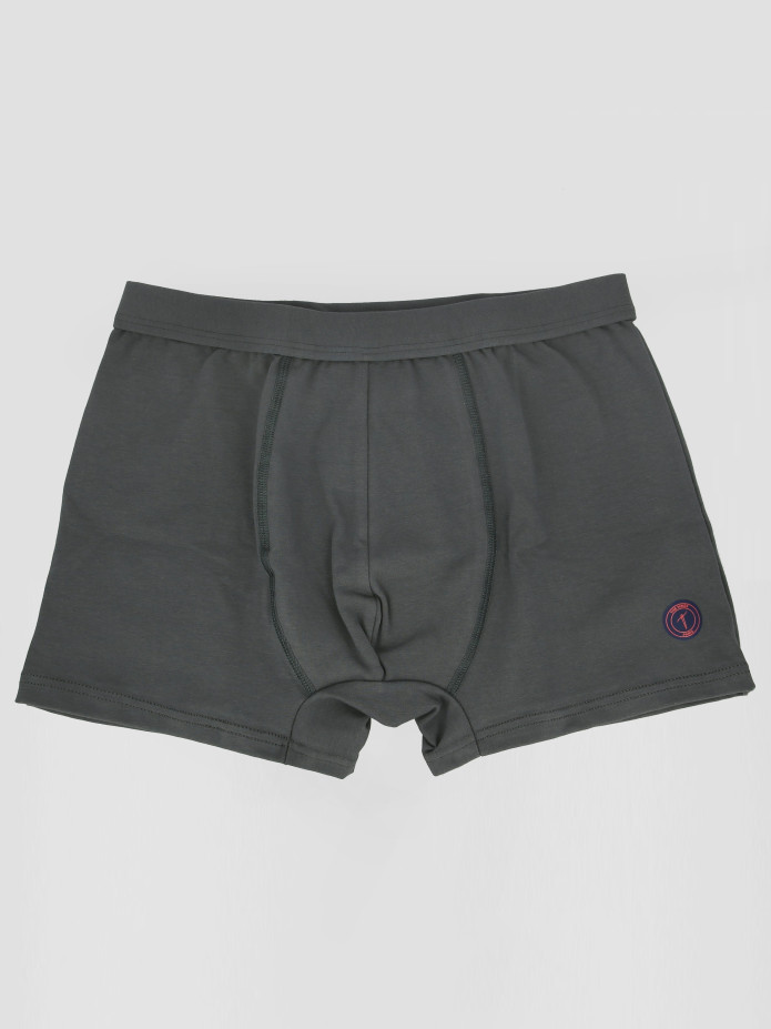 Boxer coton bio gris tempête