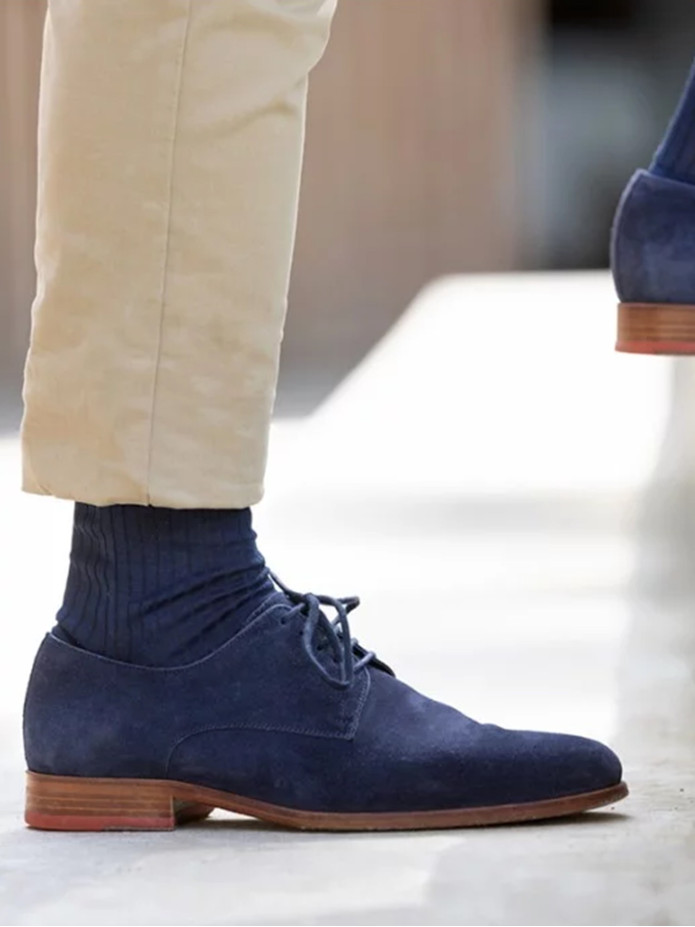 Chaussettes fil d'Écosse bleu nuit
