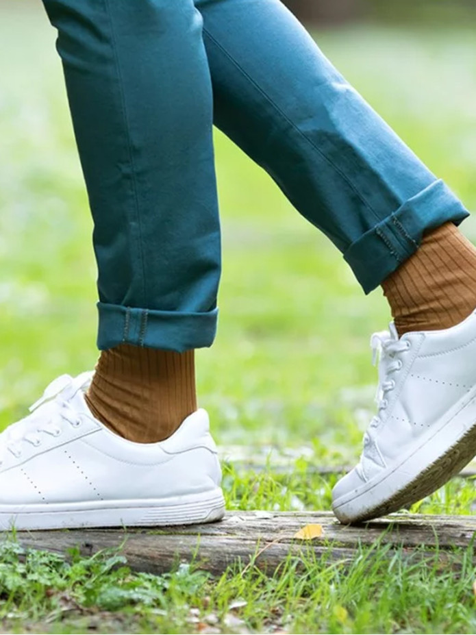 Chaussettes Fil D'Écosse camel