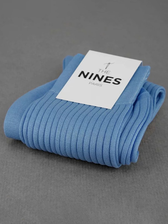 Chaussettes fil d'Écosse bleu ciel