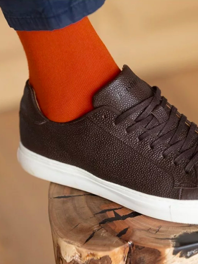 Chaussette coton bio terre battue