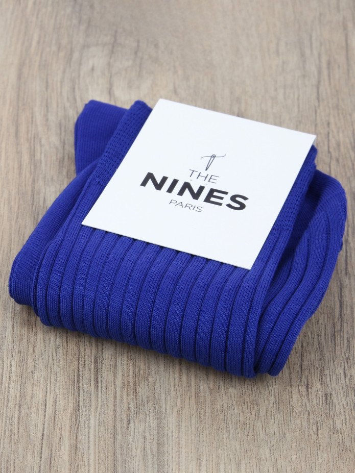 Chaussettes fil d'Écosse bleu électrique
