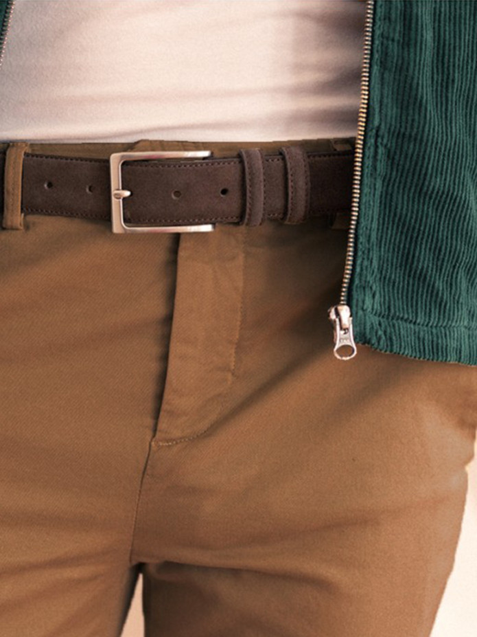 Ceinture daim marron foncé - Lino