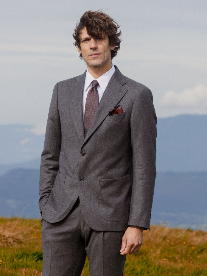 Chemise col français classique en popeline blanche