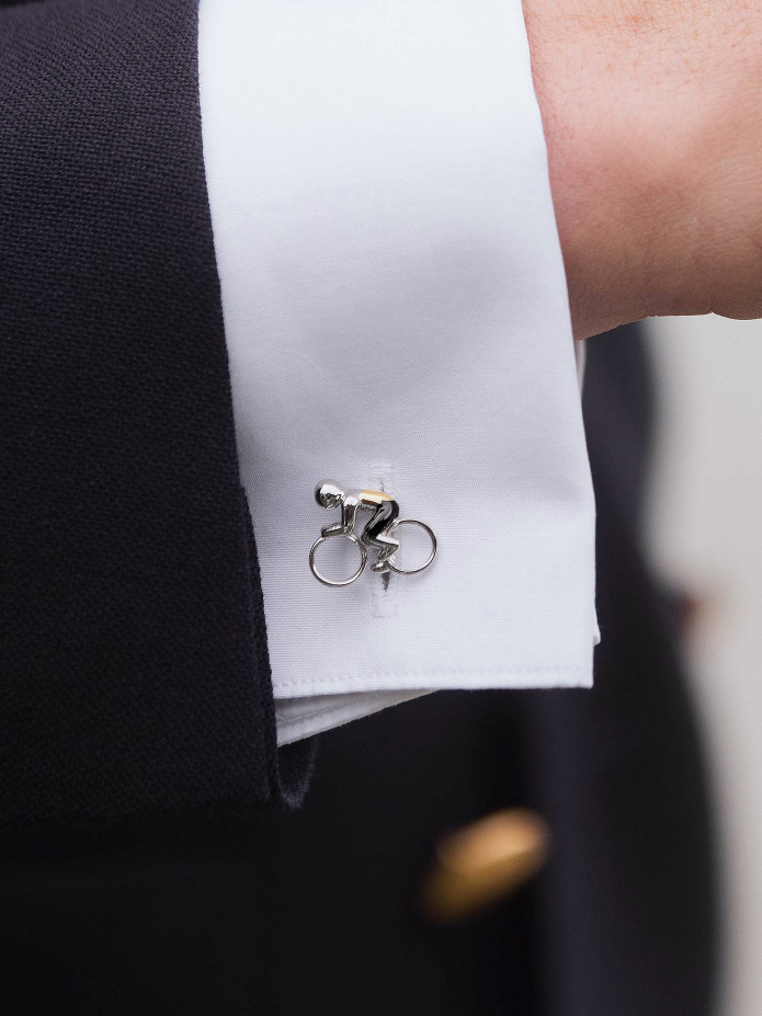 Bouton de manchette vélo