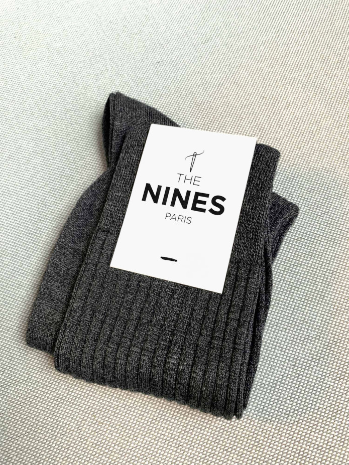 chaussettes fil d'Écosse gris effet chiné