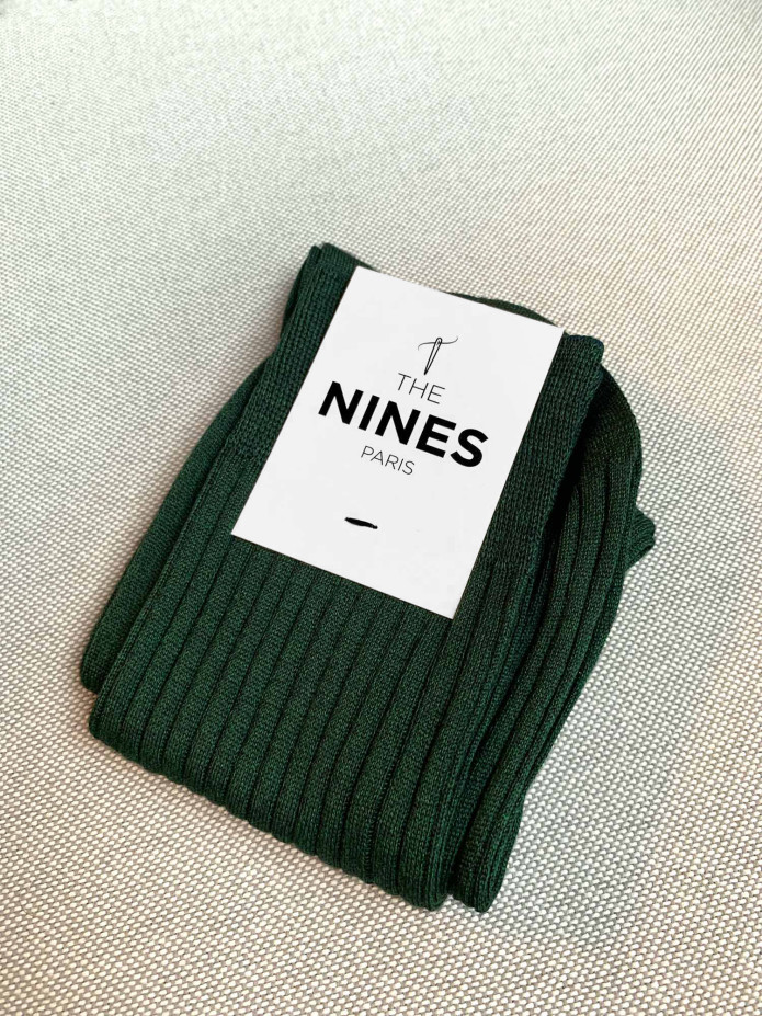 chaussettes fil d'Écosse vert effet chiné