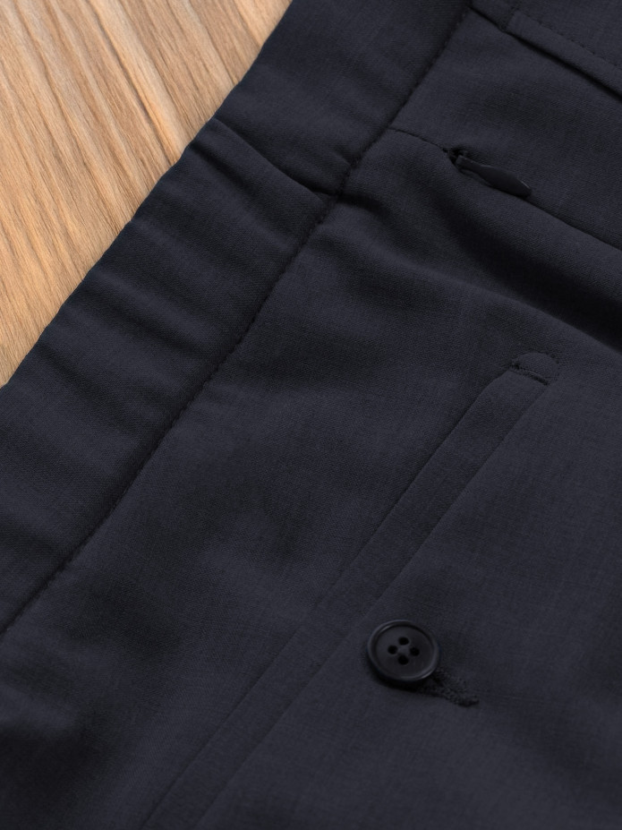 Tekniska byxor marinblå - Polyester och ull