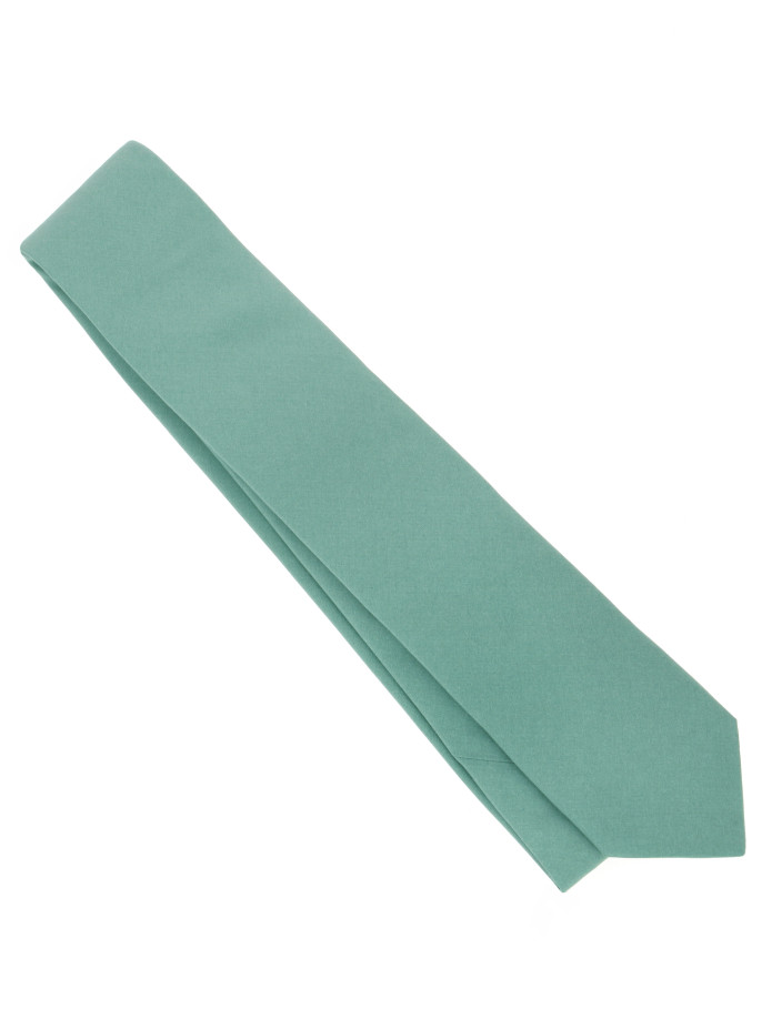 Cravate vert menthe en soie Amalfi