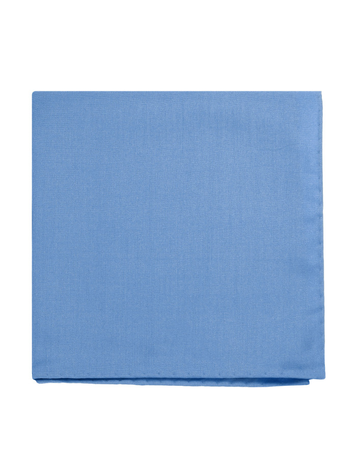 Pochette de costume en soie bleu roi Amalfi