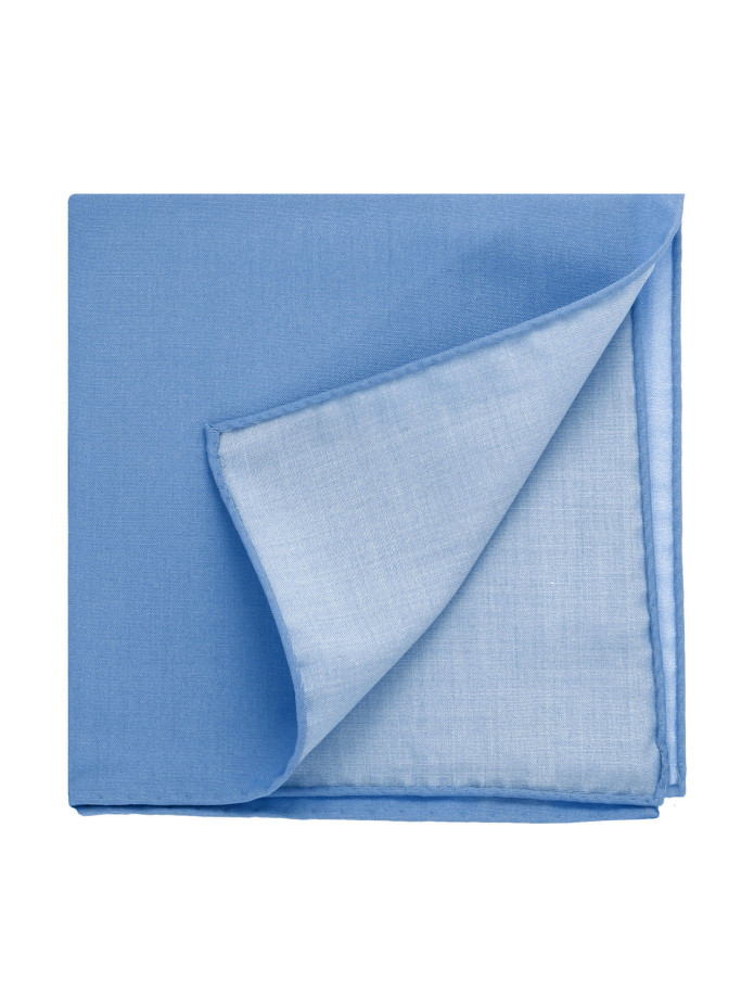Pochette de costume en soie bleu roi Amalfi