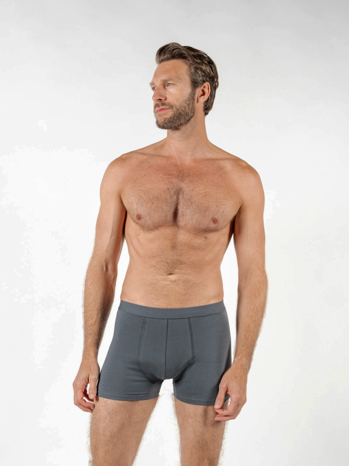 Boxer coton bio gris tempête